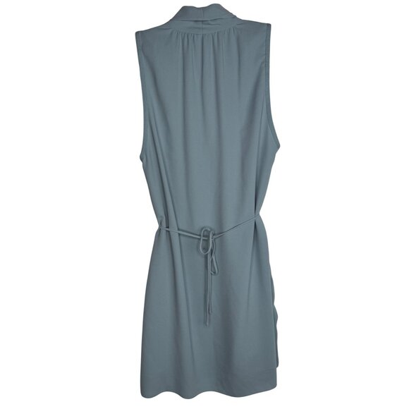 Wilfred‎ Sabine Dusty Light Blue Sleeveless Dress With Tie Waist Size M - Picture 7 of 10